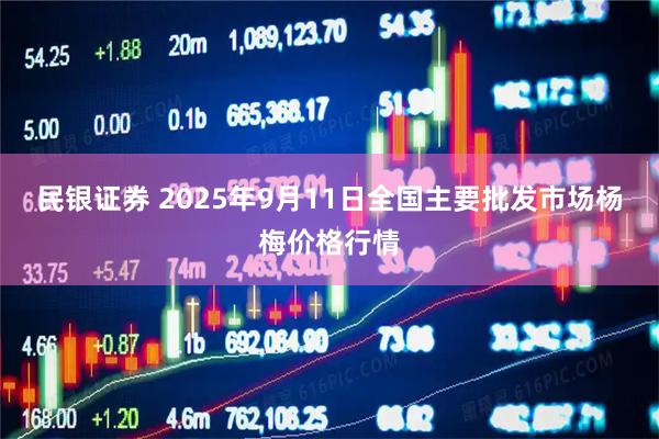 民银证券 2025年9月11日全国主要批发市场杨梅价格行情