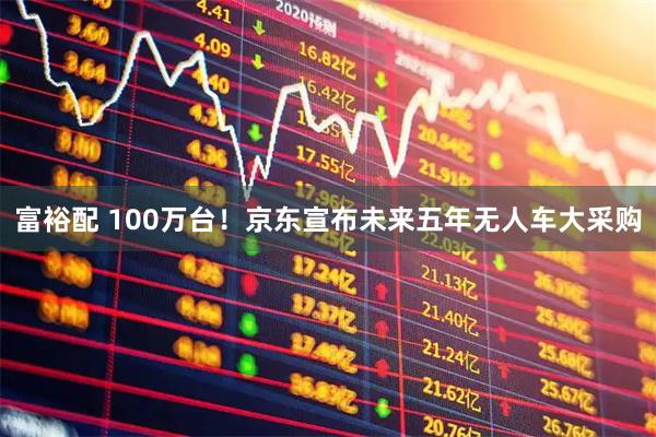 富裕配 100万台!京东宣布未来五年无人车大采购