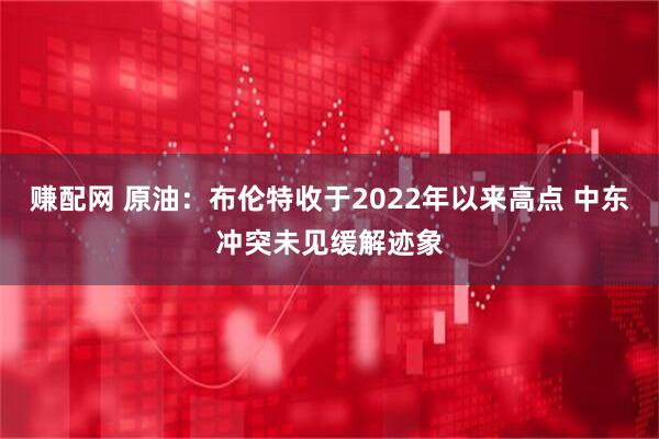 赚配网 原油:布伦特收于2022年以来高点 中东冲突未见缓解迹象